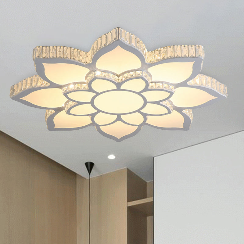 Modern Acrylic Flush Mount Spotlight Led Ceiling Light With Remote Control Dimming - White/3 Color