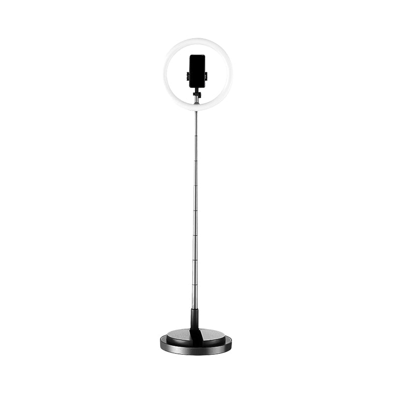 Minimalist Circular Metal Usb Vanity Lamp With Led Fill Light For Mobile Phone Holder -