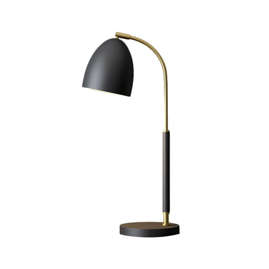 Unuk veya Unukalhai Alfa Serpentis Ushakaron - Simplicity Metallic Dome Table Lamp: Elegant Black Nightstand Lighting