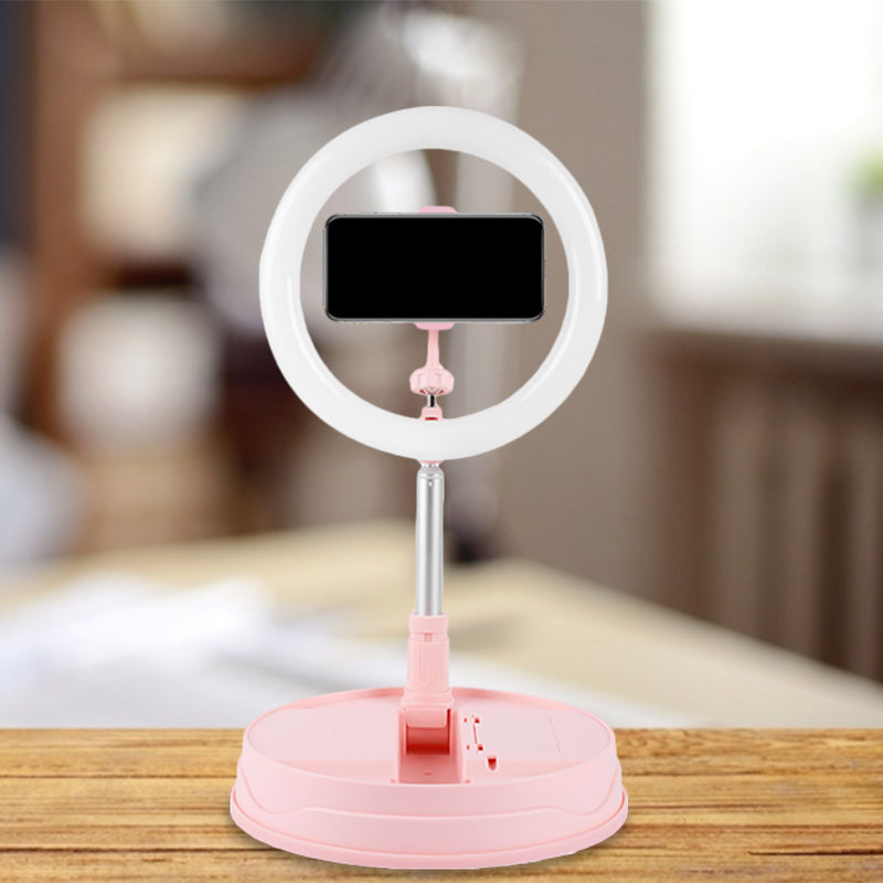 Pink Metallic Led Makeup Flash Light - Modern Usb Style