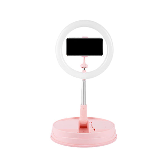 Pink Metallic Led Makeup Flash Light - Modern Usb Style