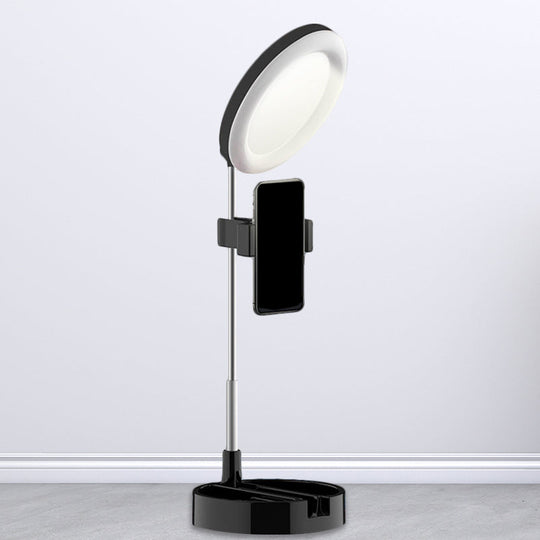 Minimal Led Makeup Lighting Mobile Phone Holder With Usb Fill Flush Lamp In Black/White/Pink