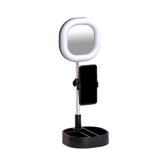 Led Mirror Light - Metallic Black/Pink/Blue Finish Simple Style Usb Port Fill-In Lighting