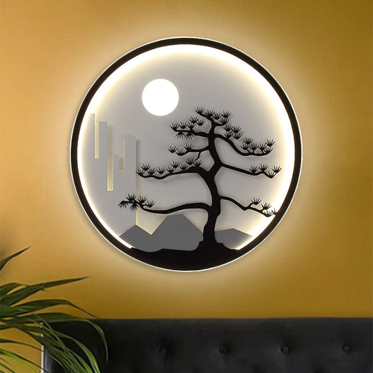 Asia Led Black Wall Light