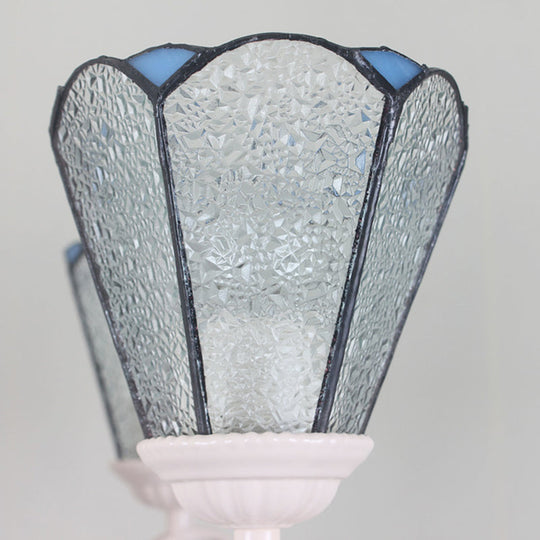 Crystal Cone Chandelier with 5 Clear Glass Lights - Elegant Tradition Pendant for Stairways