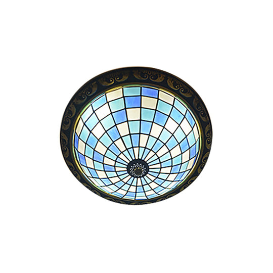 Rustic Stained Glass Sunflower Ceiling Light in Multicolor Options for Dining Room Tiffany Décor