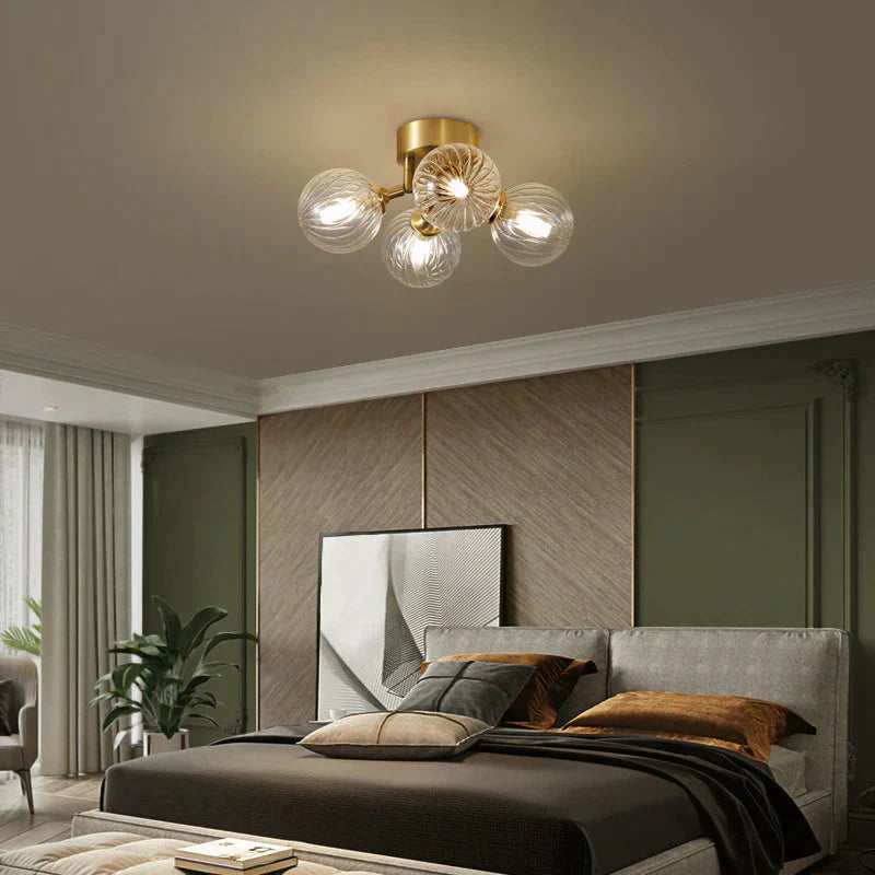 Nordic Copper Creative Modern Bedroom Ceiling Lamp