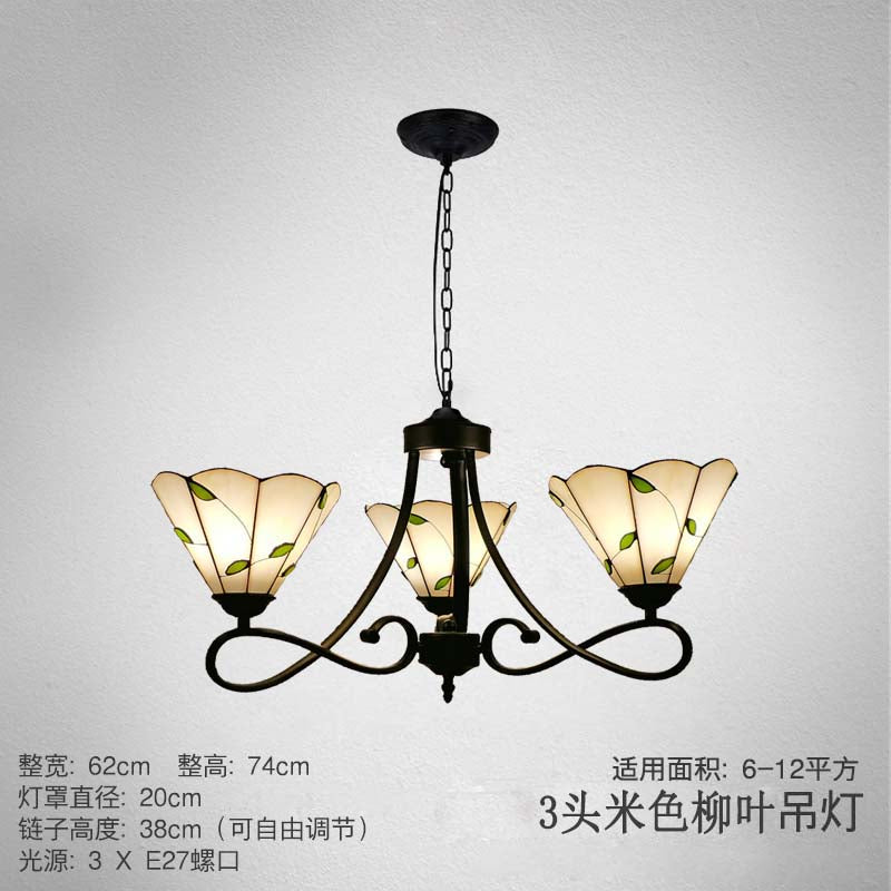 Baroque Scalloped/Cone Hanging Chandelier With Glass Shades - 3/5 Lights White/Yellow/Beige Ideal