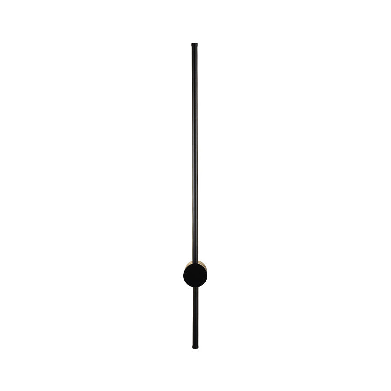 Sleek Black Iron Wall Light Fixture - Needle Sword Design 23.5/31.5 Inches High Led Sconce For