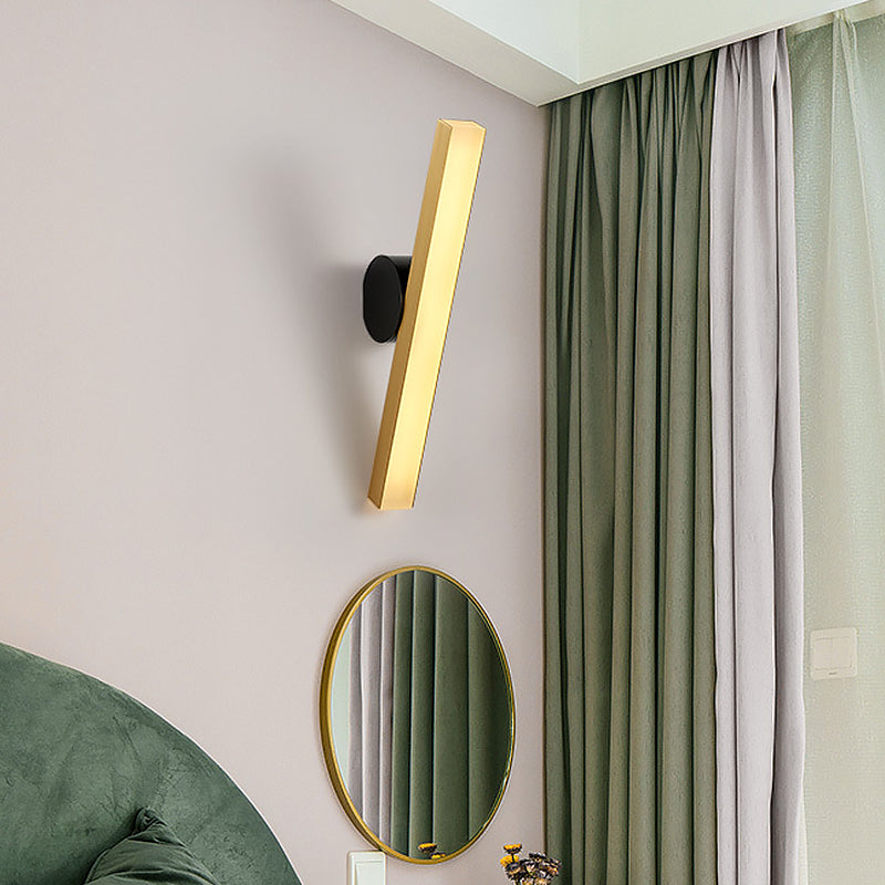 Modern Led Sconce Light Fixture - Acrylic Brass Wall Lighting Solution