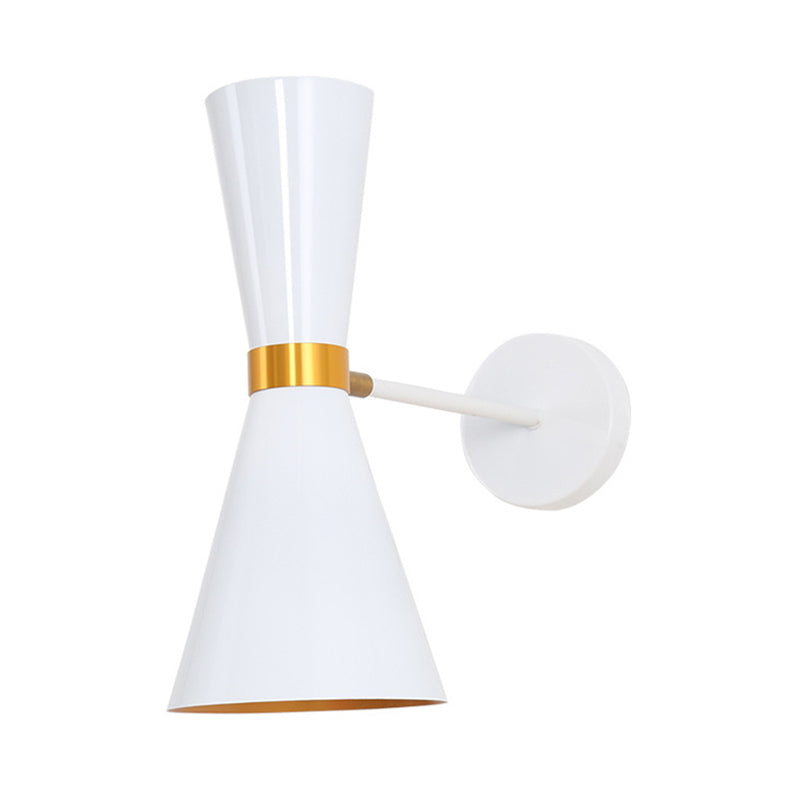 Modern Black And White Cocktail Shaker Sconce Lamp: Wall Mounted Metal Lighting With Rotatable Joint