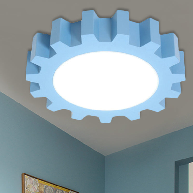 Cartoon Led Ceiling Light For Kindergarten: Metal Gear Mount