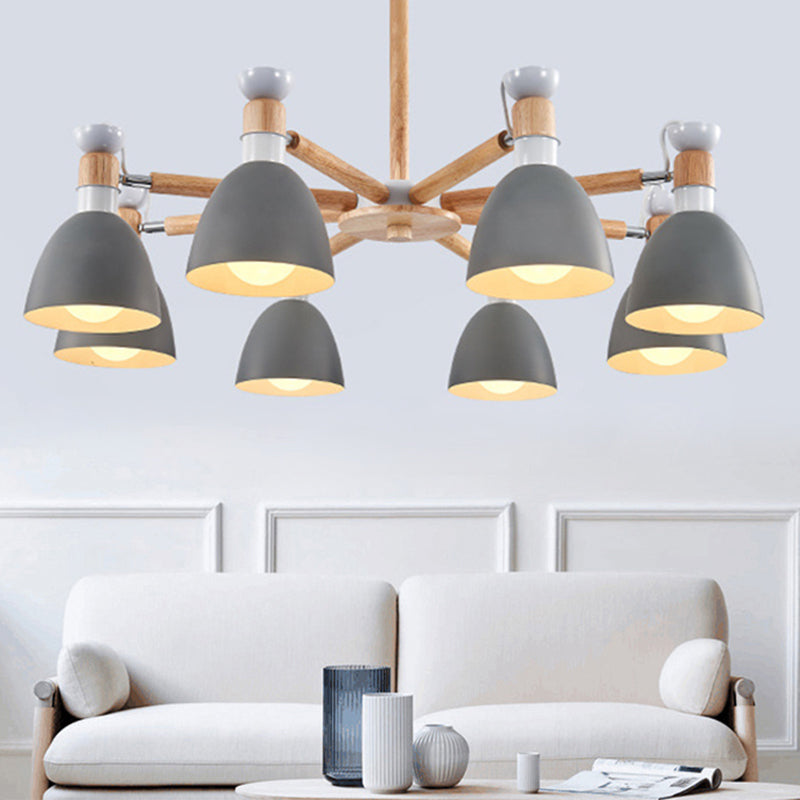 Horn-Shaped Macaroon Chandelier: Elegant Metal Pendant For Living Room Décor