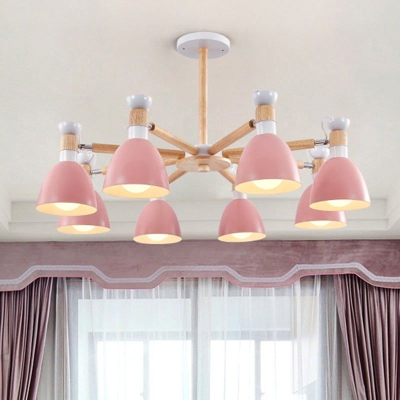 Horn-Shaped Macaroon Chandelier: Elegant Metal Pendant For Living Room Décor