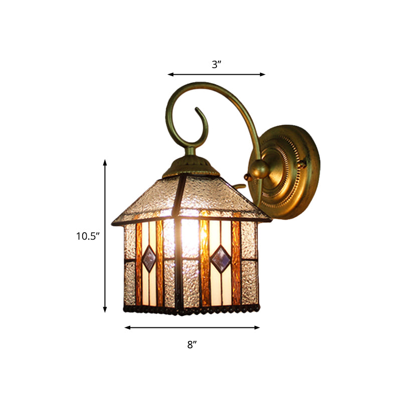 Brass Wall Sconce Art Glass Tiffany Light - Creative Hanging House Décor For Bedroom