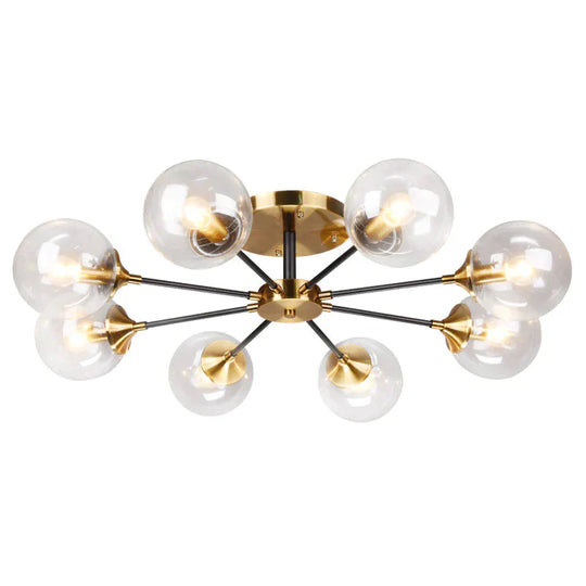 Nordic Light Luxury Glass Living Room Dining Ceiling Lamp