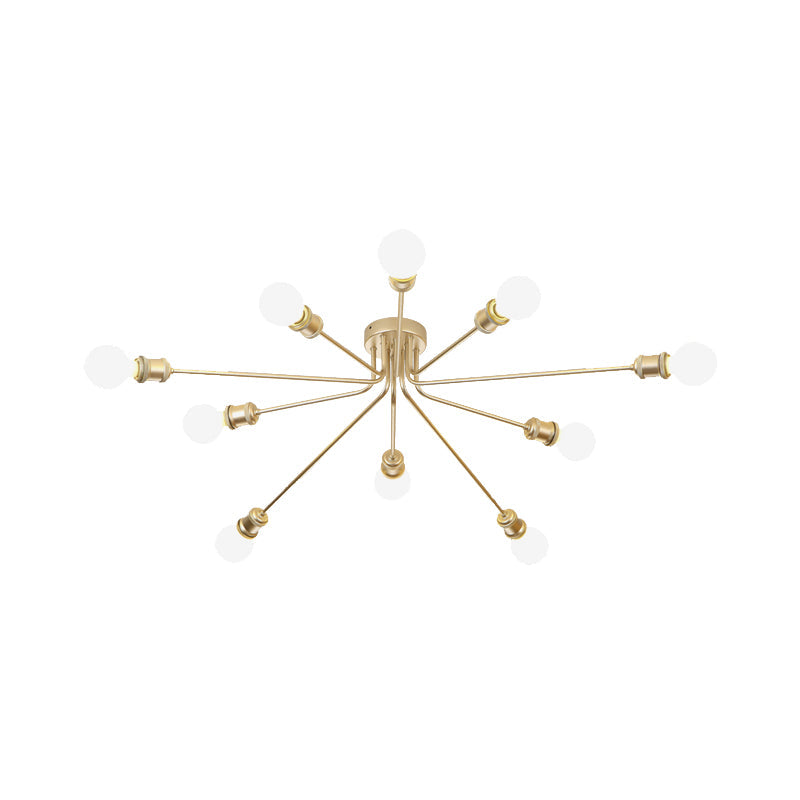 Contemporary Firework Metal Ceiling Light for Restaurants - Semi Flush Mount