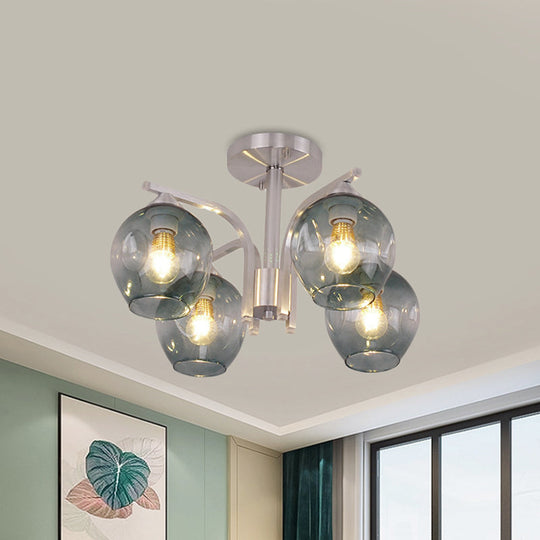 Contemporary 4-Head Bud Shade Ceiling Light - Perfect for Dining Room or Bedroom