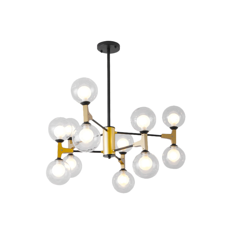 Modo G9 Gold Metal Chandelier - Contemporary 12-Light Hanging Light For Hotels