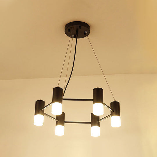 Contemporary Black Metal Honeycomb Chandelier - Ideal Pendant Lighting For Hotel Living Room