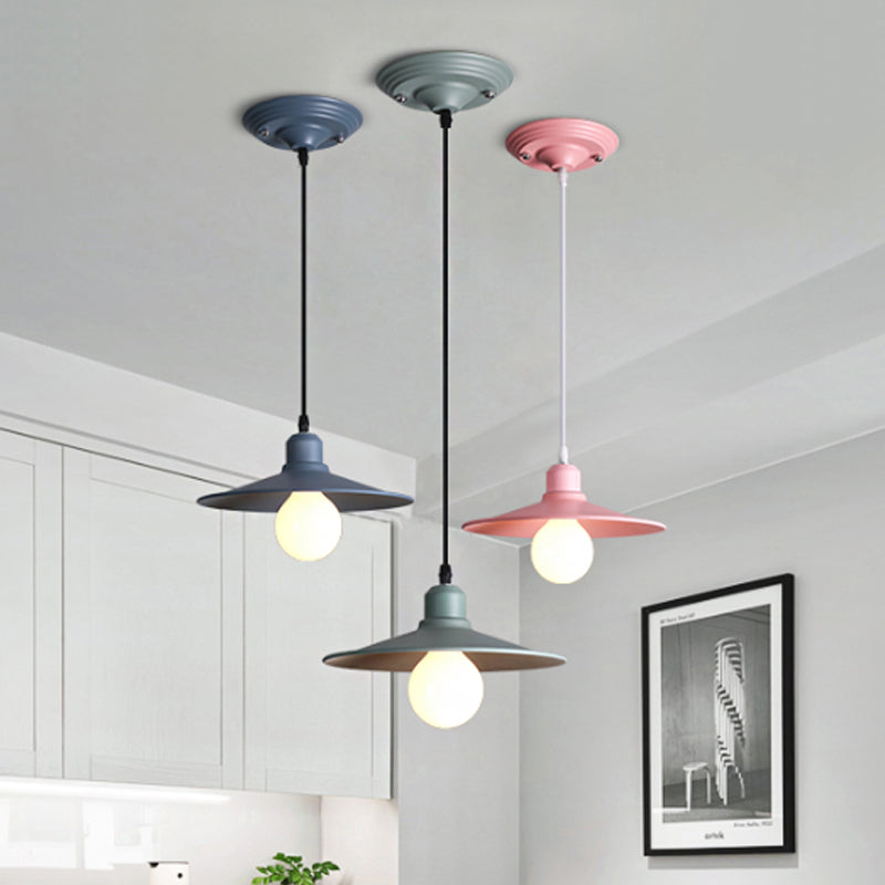 Nordic Stylish Metal Cone Pendant Lamp - Single Light For Industrial Ambiance In Your Space Green /