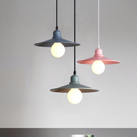 Nordic Stylish Metal Cone Pendant Lamp - Single Light For Industrial Ambiance In Your Space Pink /