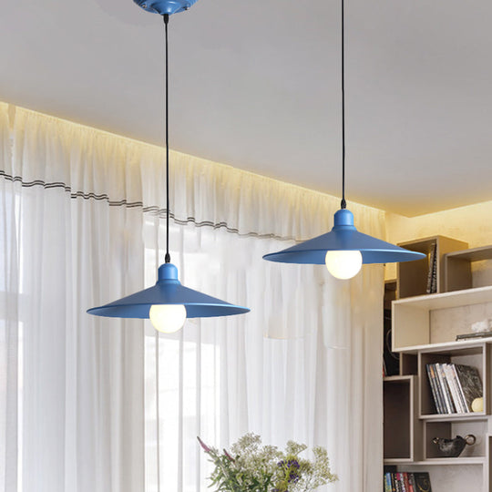 Nordic Stylish Single Light Metal Pendant Lamp with Shallow Cone Design