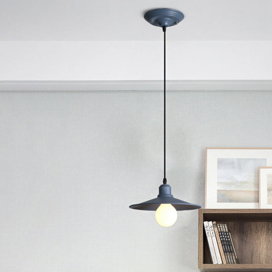 Nordic Stylish Metal Cone Pendant Lamp - Single Light For Industrial Ambiance In Your Space Dark