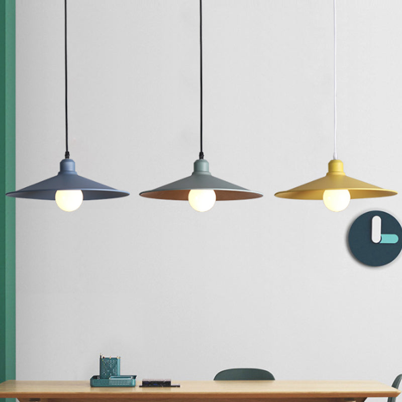 Nordic Stylish Metal Cone Pendant Lamp - Single Light For Industrial Ambiance In Your Space Yellow /