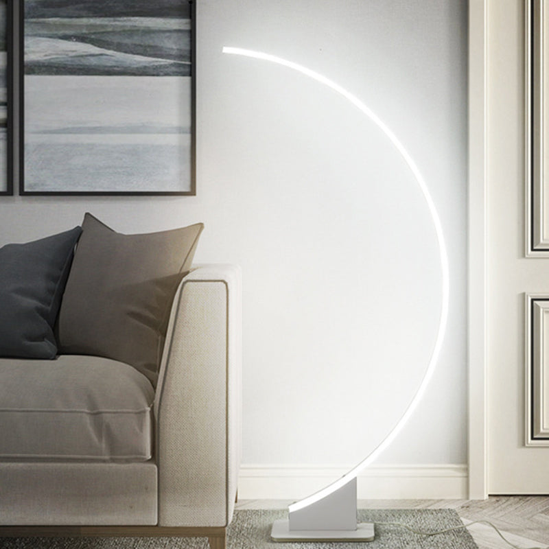 Arch Floor Lamp With Minimalist Design And Led Lighting - Ideal For Bedroom Warm/White Light