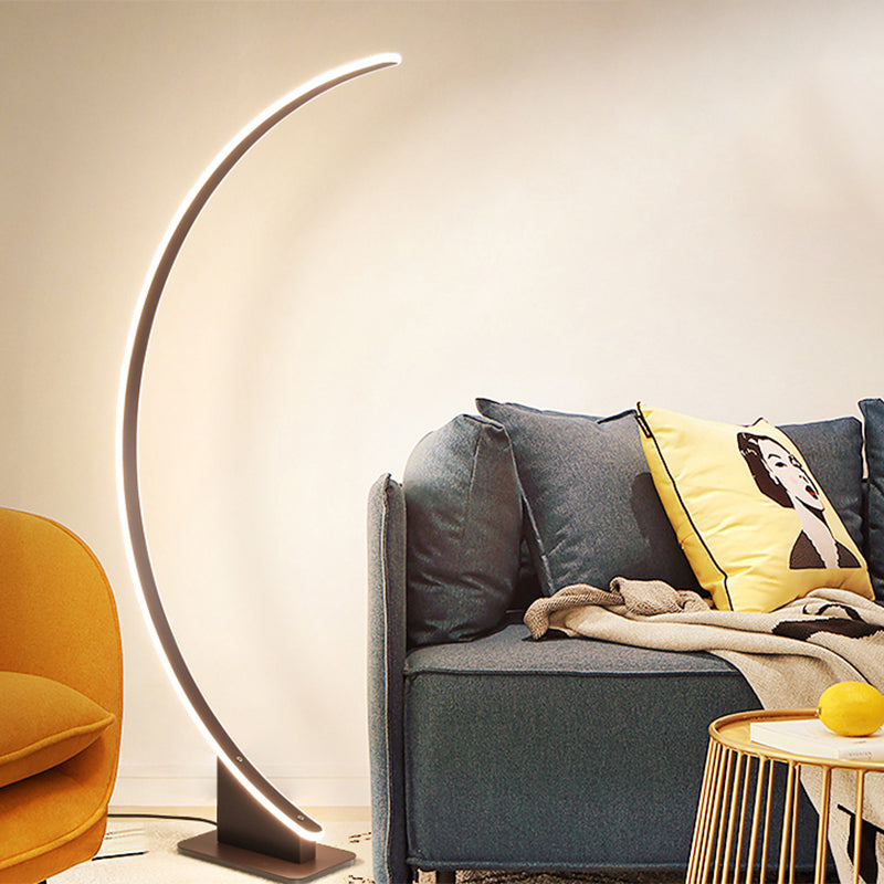 Arch Floor Lamp With Minimalist Design And Led Lighting - Ideal For Bedroom Warm/White Light