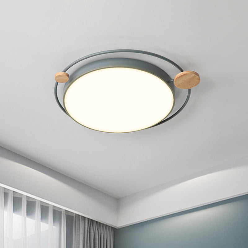 Modern Grey/White LED Flush Mount Ceiling Light, Simple Style, 19.5"/23.5" Width