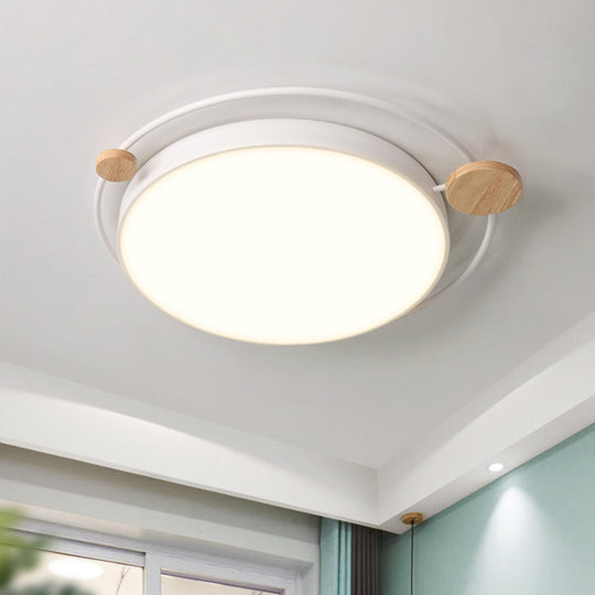 Modern Grey/White LED Flush Mount Ceiling Light, Simple Style, 19.5"/23.5" Width