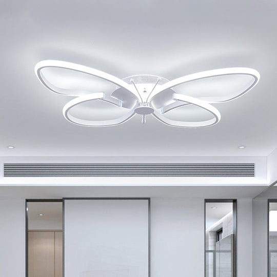 Modern LED Butterfly Girls Bedroom Flush Mount Light (Warm/White/Natural Light)