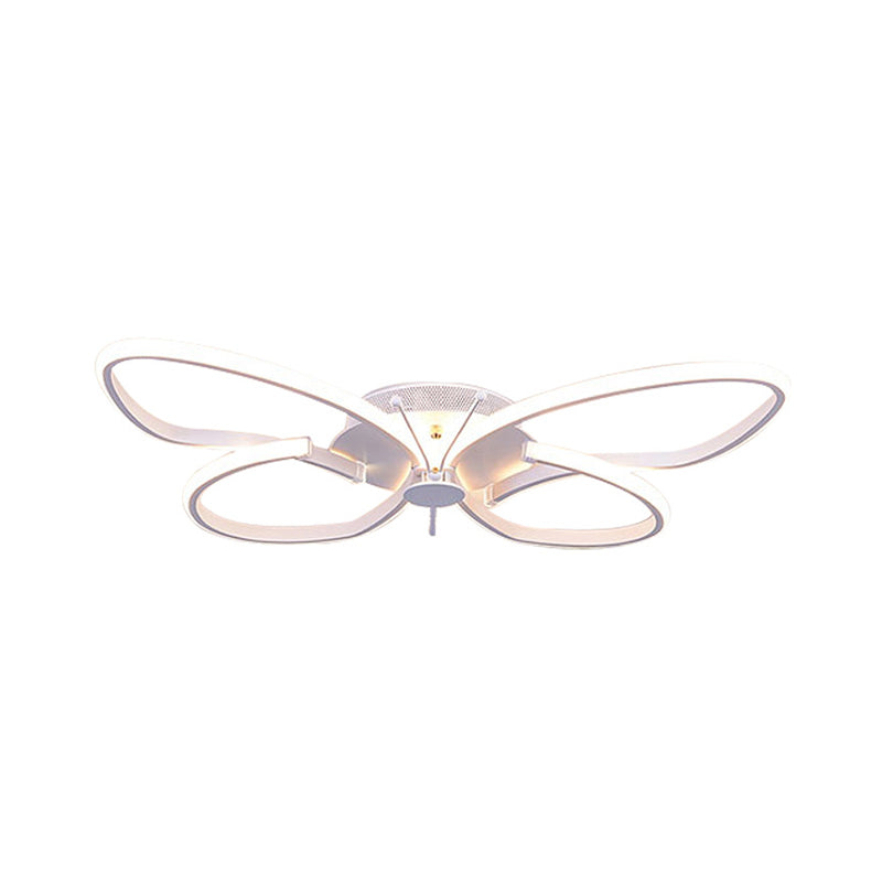 Modern LED Butterfly Girls Bedroom Flush Mount Light (Warm/White/Natural Light)