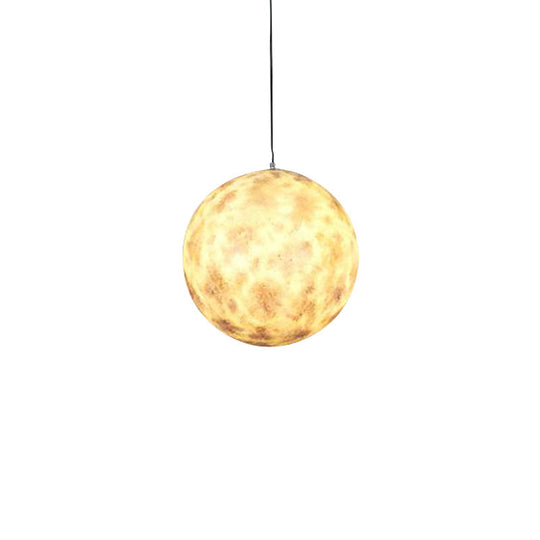 Planet Resin Dining Pendant Lamp - Creative Yellow/Orange/Blue Lighting Fixture