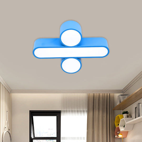 Nordic LED Flushmount RGB Mathematical Notation Ceiling Lamp with Metal Shade