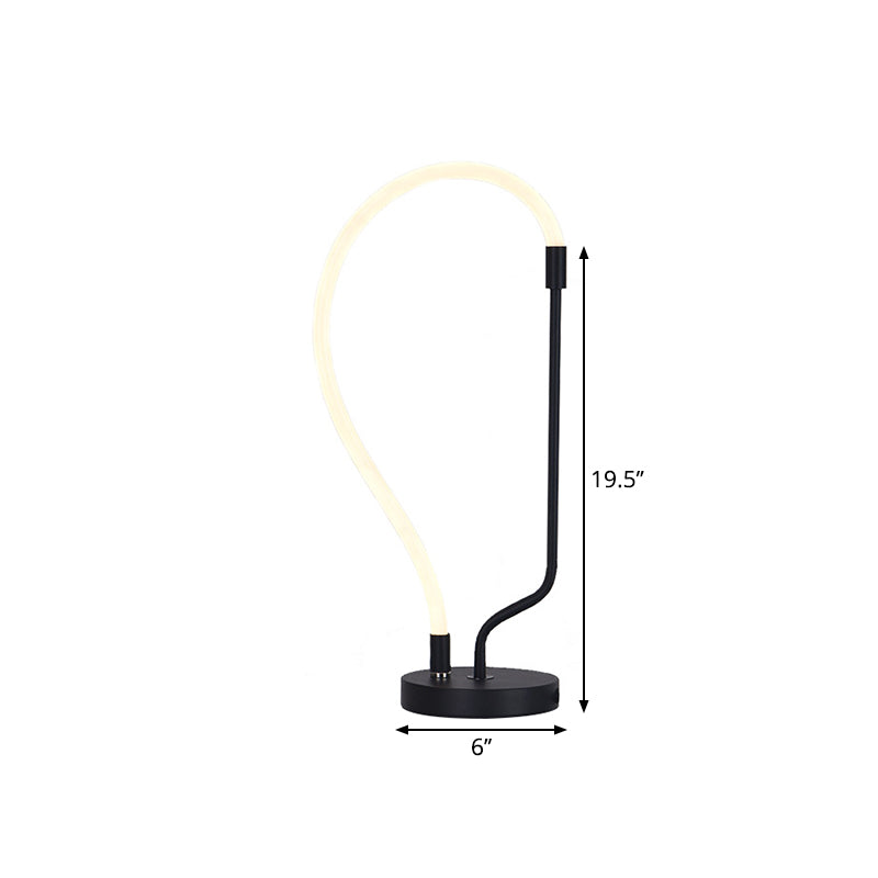 Alia - Modernist black nightstand light