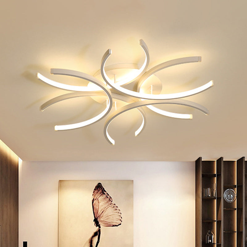 Modern Flower Acrylic LED Ceiling Light in Warm or White - 23.5"/31.5"/39" Wide