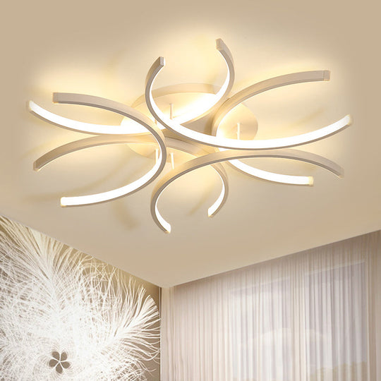 Modern Flower Acrylic LED Ceiling Light in Warm or White - 23.5"/31.5"/39" Wide