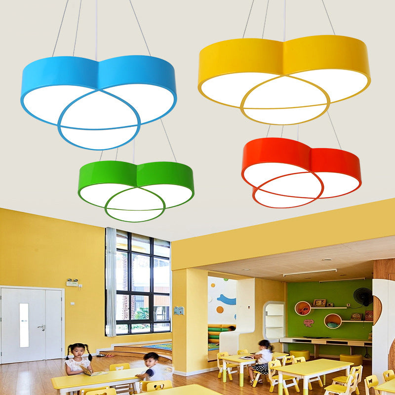 Flower Pendant Light - Creative Metal & Acrylic Lamp For Nursing Room