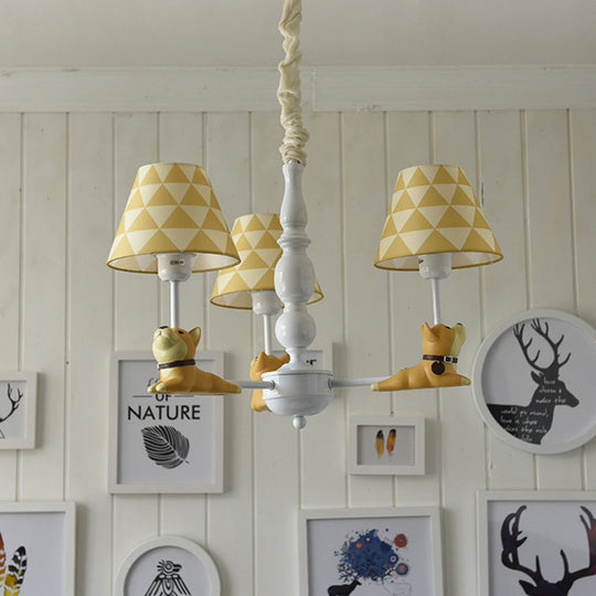 Beige Chandelier With Modern Style - Hanging Light For Kindergarten