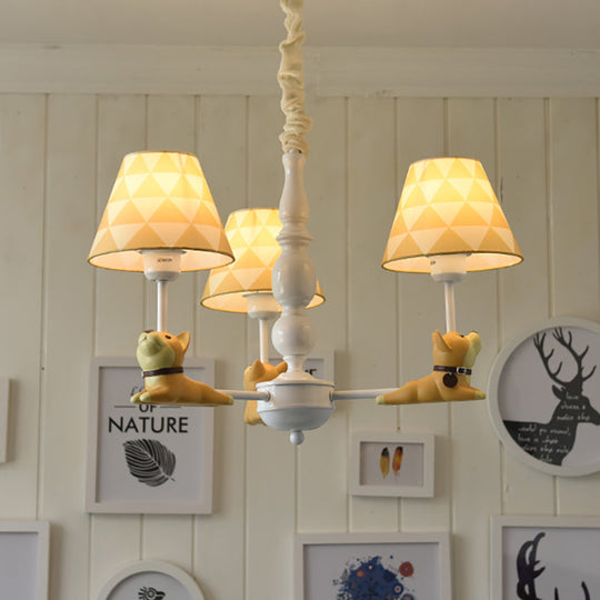 Beige Chandelier With Modern Style - Hanging Light For Kindergarten