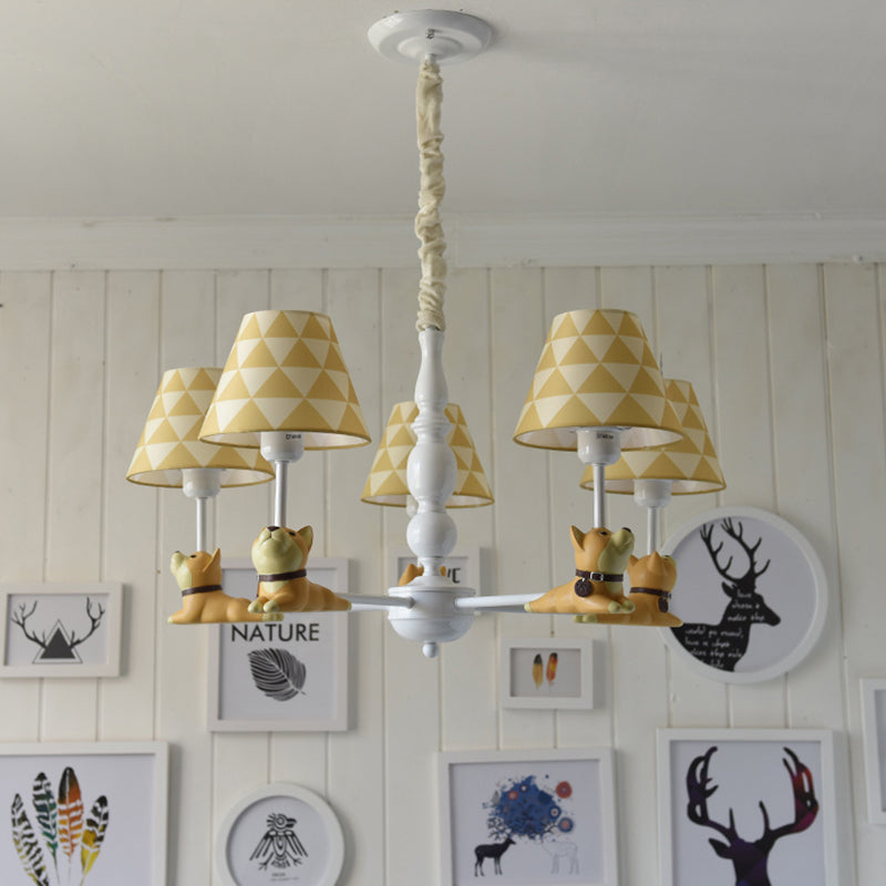 Beige Chandelier With Modern Style - Hanging Light For Kindergarten