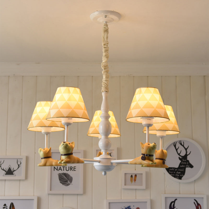 Beige Chandelier With Modern Style - Hanging Light For Kindergarten