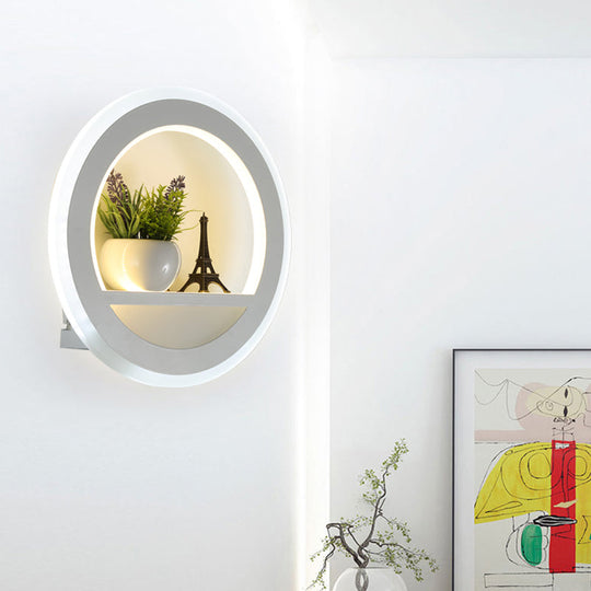 Nordic Stylish White Acrylic Wall Sconce For Living Room Restaurants / A