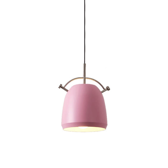 Macaron Style Metal Curved Shade Pendant Lamp For Restaurant And Cafe