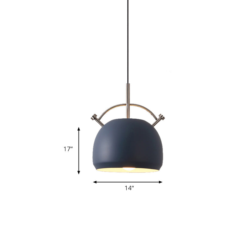 Macaron Style Metal Curved Shade Pendant Lamp For Restaurant And Cafe