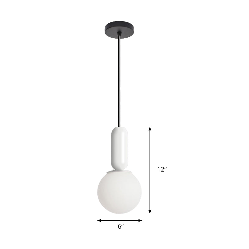 Nordic Bare Bulb Pendant Light For Study Room/Bedroom - Stylish 1 Head Hanging Lamp