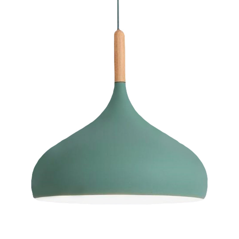 Aluminum Onion Pendant Lamp W/ 1 Light - Perfect For Meeting Rooms And Suspended Macaron Style